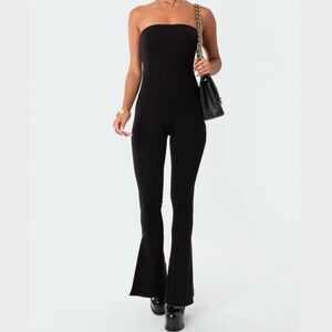 Edikted Melina Side Slits Flared Jumpsuit